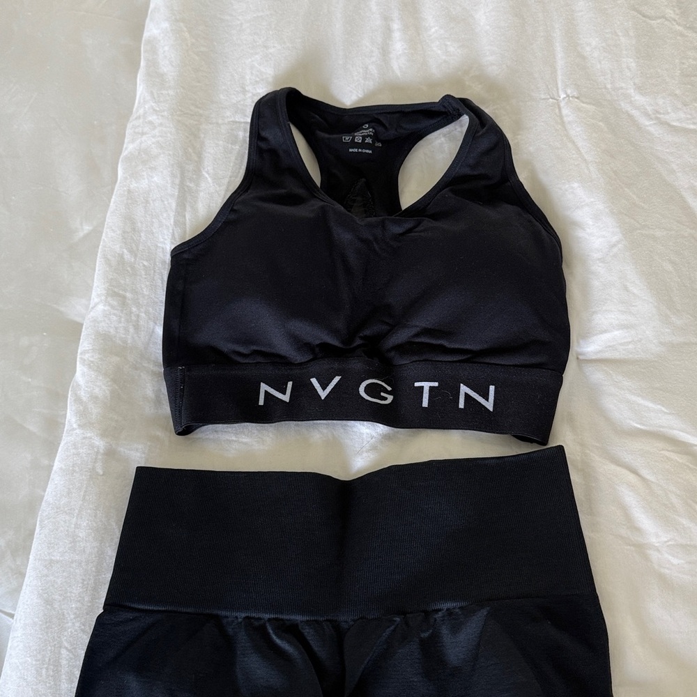 NVGTN Midnight Black Activewear Set